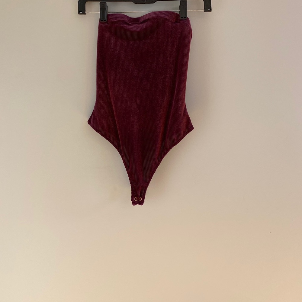 NWT Forever 21 Velvet Tube-Top Bodysuit